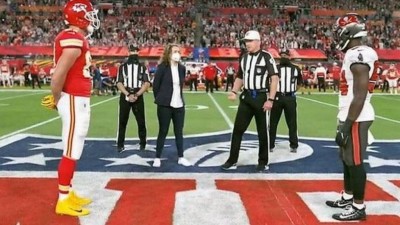 Cara ou coroa no Super Bowl (Foto: Reprodução/Twitter)