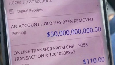 US$ 50 bilhões depositados por engano na conta de um americano (Foto: Reprodução/Twitter)