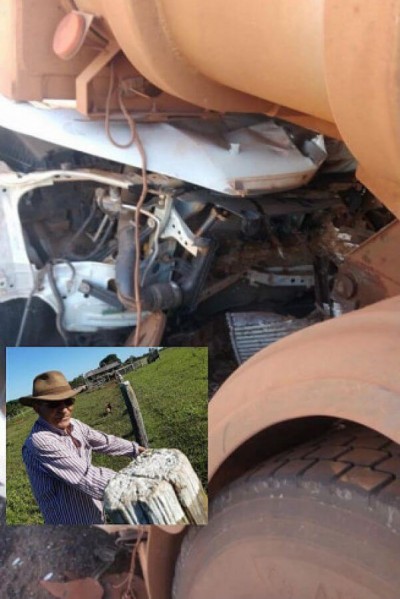 Idoso morre ao bater a caminhonete em traseira de carreta na BR-267