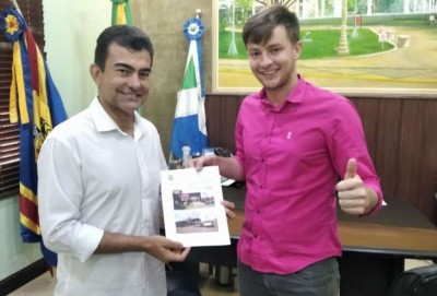 Deputado Marçal e o prefeito de Rio Brilhante, Lucas Foroni - Crédito: Divulgação