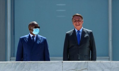 Presidente do país africano foi recebido por Bolsonaro em Brasília (Foto: Isac Nóbrega/PR)