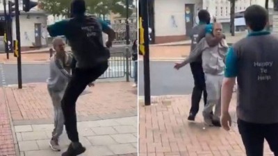 Funcionário usa caratê e mata-leão para impedir furto em loja na Inglaterra (Foto: Reprodução/Twitter)