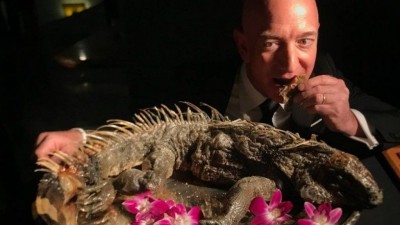 Bezos comeu iguana com convidados de evento exclusivo de magnatas (Foto: Divulgação/BonSci Films)