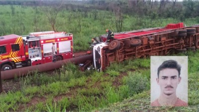 Motorista tomba caminhão e morre entre Dourados e Laguna Caarapã
