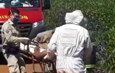 Bombeiros salvam caminhoneiro de ataque de abelha em Dourados