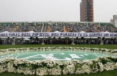 Vítimas do acidente aéreo da Chapecoense foram homenageadas na Arena Condá, em Chapecó (Foto: Beto Barata/PR/Divulgação)