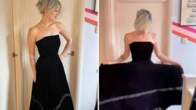 Esquecido em sótão, vestido vale R$ 225 mil Foto: Reprodução/TikTok(Adeline Vining)