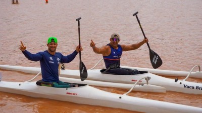 Tofalini e Rufino protagonizaram a prova mais emocionante da Copa (Foto: Divulgação/CBCa)