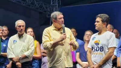Governador Eduardo Riedel elogiou Marçal Filho e garantiu apoio (Foto: Flávio Verão)