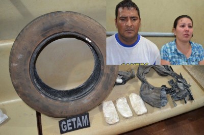 Juraci de Souza de 38 e Irma Cristina Cordeiro Garcia de 36 anos, foram presos por policiais do Getam (Sidnei Bronka)