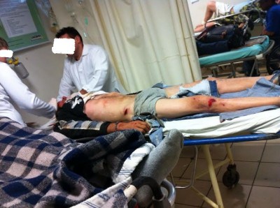 Acusado foi atendido no Hospital da Vida após ser baleado durante perseguição policial (Sidnei Bronka)