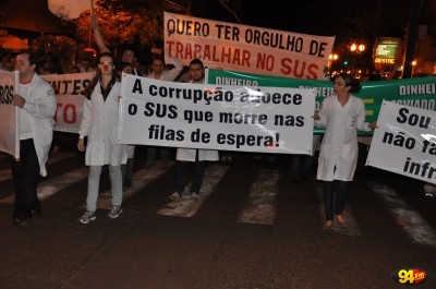 Descontentamento dos servidores públicos da saúde já motivou outras mobilização no ano passado (Arquivo/94 FM)