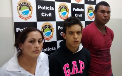 Eva Milena Duarte, Danilo Araújo da Silva (19) e Cezar Pereira Ramos (22) (Caaraponews)
