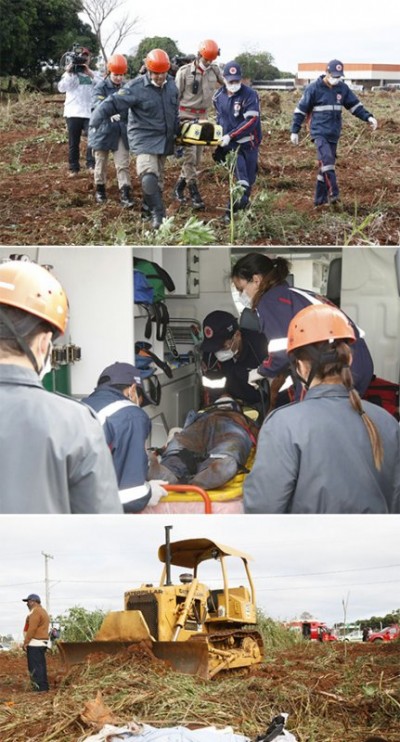 Retroescavadeira acerta homem que dormia no mato ao limpar terreno em Campo Grande