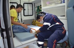 As vitimas foram socorridas ao hospital da vida pelas equipes do Samu (Sidnei Bronka)