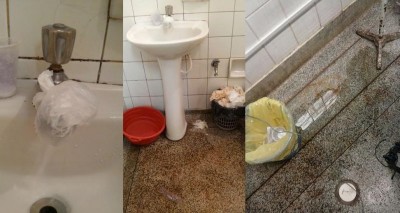 Quartos e banheiros apresentam danos que ainda não foram consertados pela administração do Hospital (WhatsApp 94 FM)