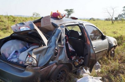 Família havia saido da cidade de Santo Antonio da Platina (PR) seguia para Rio Brilhante (Anderson Marques)