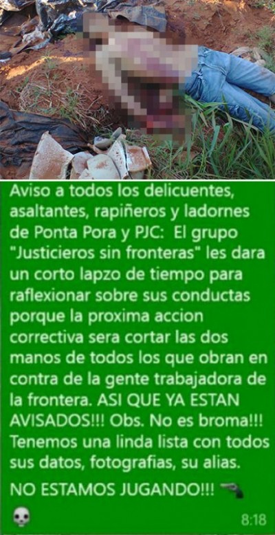 Brasileiro é encontrado morto e com mãos cortadas do lado paraguaio