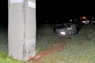 Acidente ocorreu por volta das 00h40 deste domingo (26). Vítima retornava do município de Novo Horizonte do Su... (Ribeiro Junior/Siliganews)