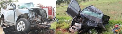 Colisão entre duas caminhonetes e Fiesta mata 4 e fere 2 pessoas em MS