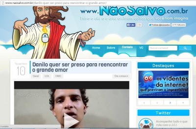 Vídeo de homem que roubou para voltar para o seu “amor” na cadeia é destaque em site nacional