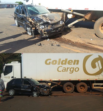 Condutor de caminhão tem visão ofuscada pelo sol e causa acidente na BR-262