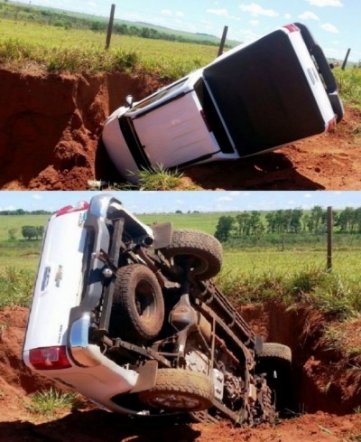 Motorista capota S10 na volta de pesqueiro na MS-473