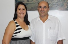 Prefeita Nilceia Alves de Souza (PR-MS) e o secretário de Saúde Pública Eleonor de Jesus Ximenes. (Reprodução)