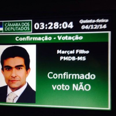 O deputado federal douradense Marçal Filho votou contra a lei do calote do Governo Federal
