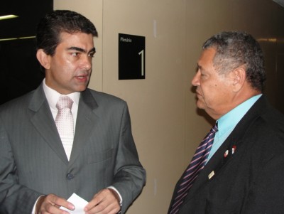 Marçal com Warley Martins Gonçalles, Presidente da Confederação (Divulgação)