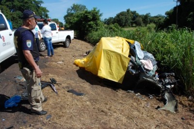 Acidente na BR-163 matou casal e deixou 2 irmãos em estado gravíssimo