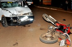 Motorista bêbado bate carro em moto e mata jovem em Fátima do Sul e acaba preso