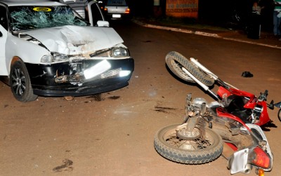 Motorista bêbado bate carro em moto e mata jovem em Fátima do Sul e acaba preso