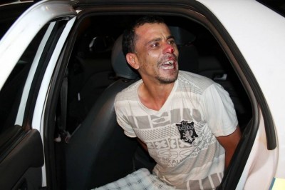 Marcelo que é ex-presidiário, havia mentido o nome, foi levado até a delegacia. (Adilson Bombeiro)
