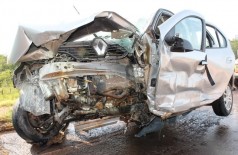 Condutor fica gravemente ferido em acidente na região de Ivinhema