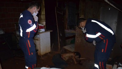 Homem foi socorrido e encaminhado em estado grave para o Hospital da Vida (Sidnei Bronka (94 FM))