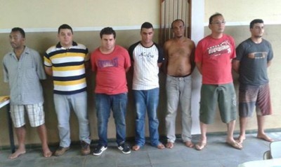 Da esquerda para direita: Ageu, Paulo, Bruno, Thiago, Eduardo, Laércio e Rodrigo (Sidnei Bronka)