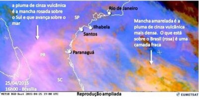Cinzas de vulcão do Chile chegam ao sul de São Paulo