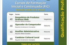 IFMS de Dourados oferta 160 vagas em cursos de qualificação profissional