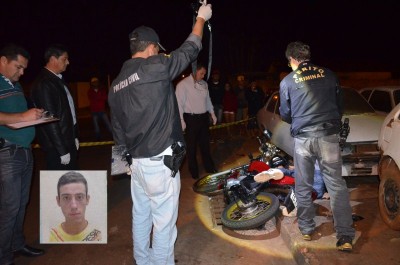 Jovem de moto é baleado com três tiros, pilota por 80 metros e morre em frente oficina na Vila Cachoeirinha