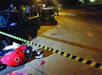 O piloto da moto foi levado consciente pelo Samu (Serviço de Atendimento Móvel de Urgência) (Reprodução)