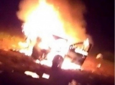 Acidente foi na BR-262, entre Ribas do Rio Pardo e Água Clara (Foto: Direto das ruas) ()