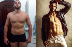 Fernando Baroni quando pesava 118kg, à esquerda, e agora com 87kg (Arquivo pessoal)