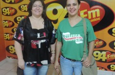 Eliza Romero e Gleice Jane Barbosa visitaram a 94 FM nesta segunda-feira (André Bento)