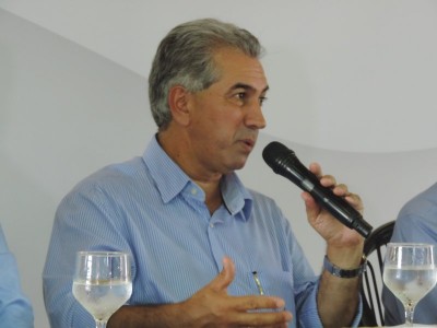 Durante agenda em Dourados nesta manhã, o governador Reinaldo Azambuja informou que verba obtida por Marçal en... (André Bento)
