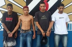 Quatro jovens foram presos hoje em Dourados por tráfico de drogas e posse de munição (Sidnei Bronka)