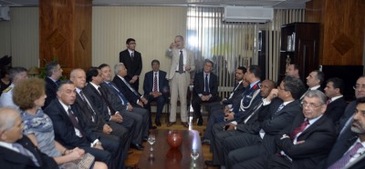 Ministro Aldo Rebelo e os embaixadores dos países árabes se reuniram no Ministério da Defesa na terça-feira, q... (Gilberto Alves / MD)