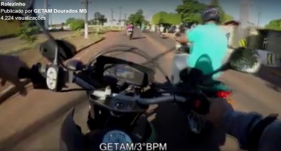 Imagens divulgadas pela polícia mostram operação que prendeu motociclistas em Dourados (Reprodução)