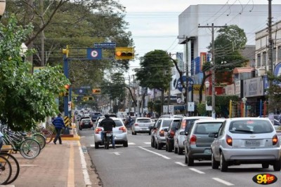 Tentativa de roubo aconteceu na mais movimentada avenida de Dourados (Divulgação)