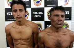 Os ladrões, Vilson dos Santos Junior e Francisco da Silva ((Foto: Sidnei Bronka))